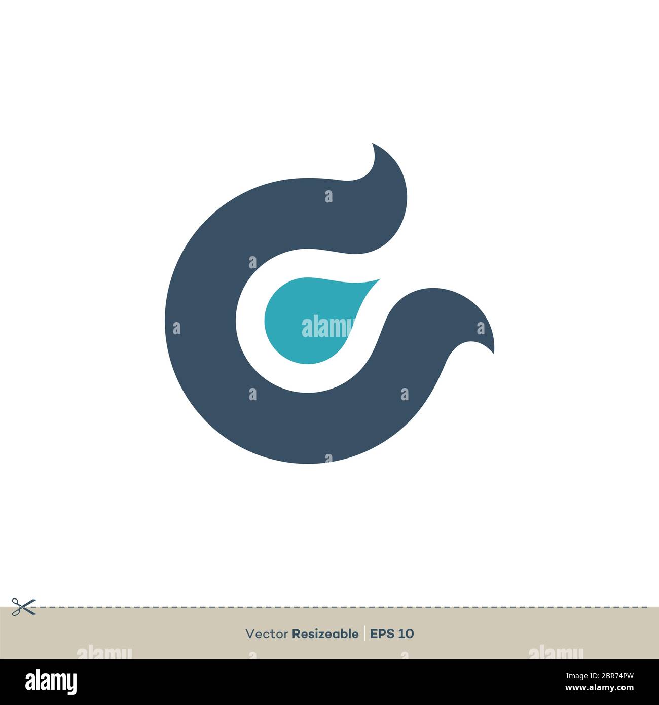 C Letter Vector Icon Logo Template Flat Design Stock Photo - Alamy