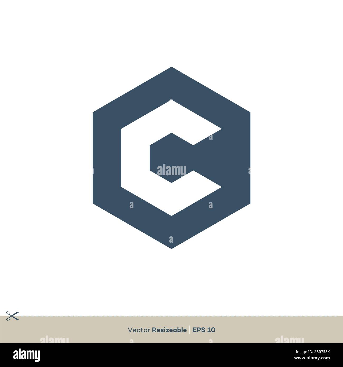 C Letter Vector Icon Logo Template Flat Design Stock Photo - Alamy
