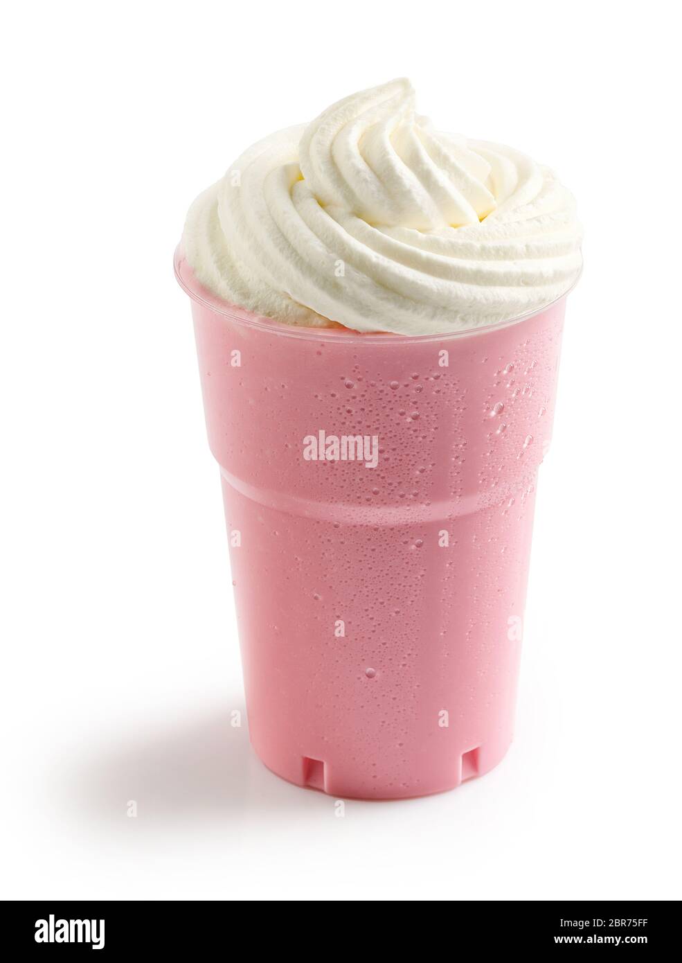 https://c8.alamy.com/comp/2BR75FF/pink-strawberry-milkshake-with-whipped-cream-in-plastic-take-away-cup-isolated-on-white-background-2BR75FF.jpg