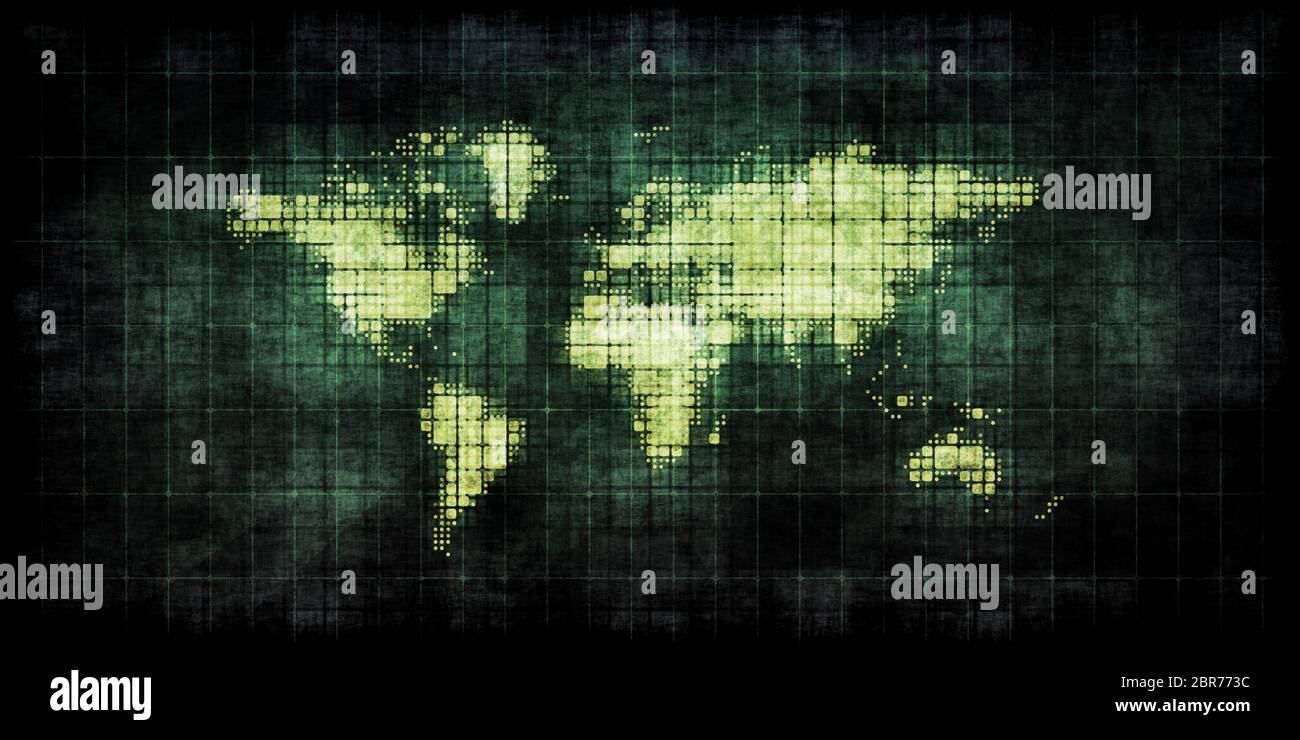World Map Spliced World map with political division hi-res stock photography and images ...