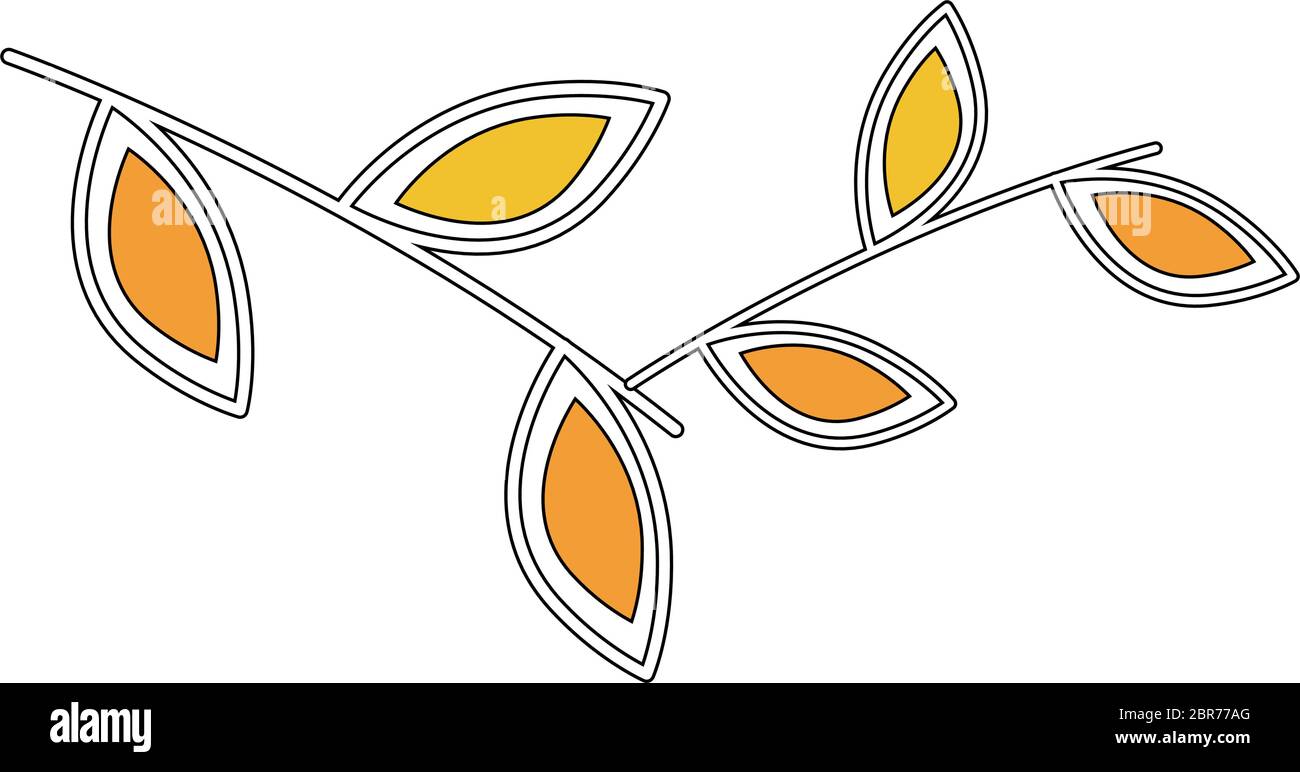Isolated branch with leaves icon Stock Vector Image & Art - Alamy