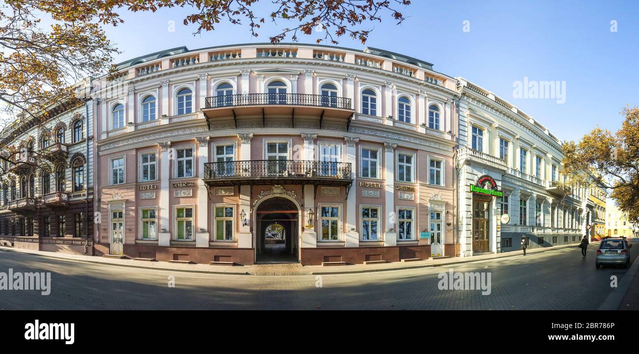 Odessa, Ukraine - 09.11.2018. Luxury hotel De Versal in the historic center of the Odessa city. Stock Photo