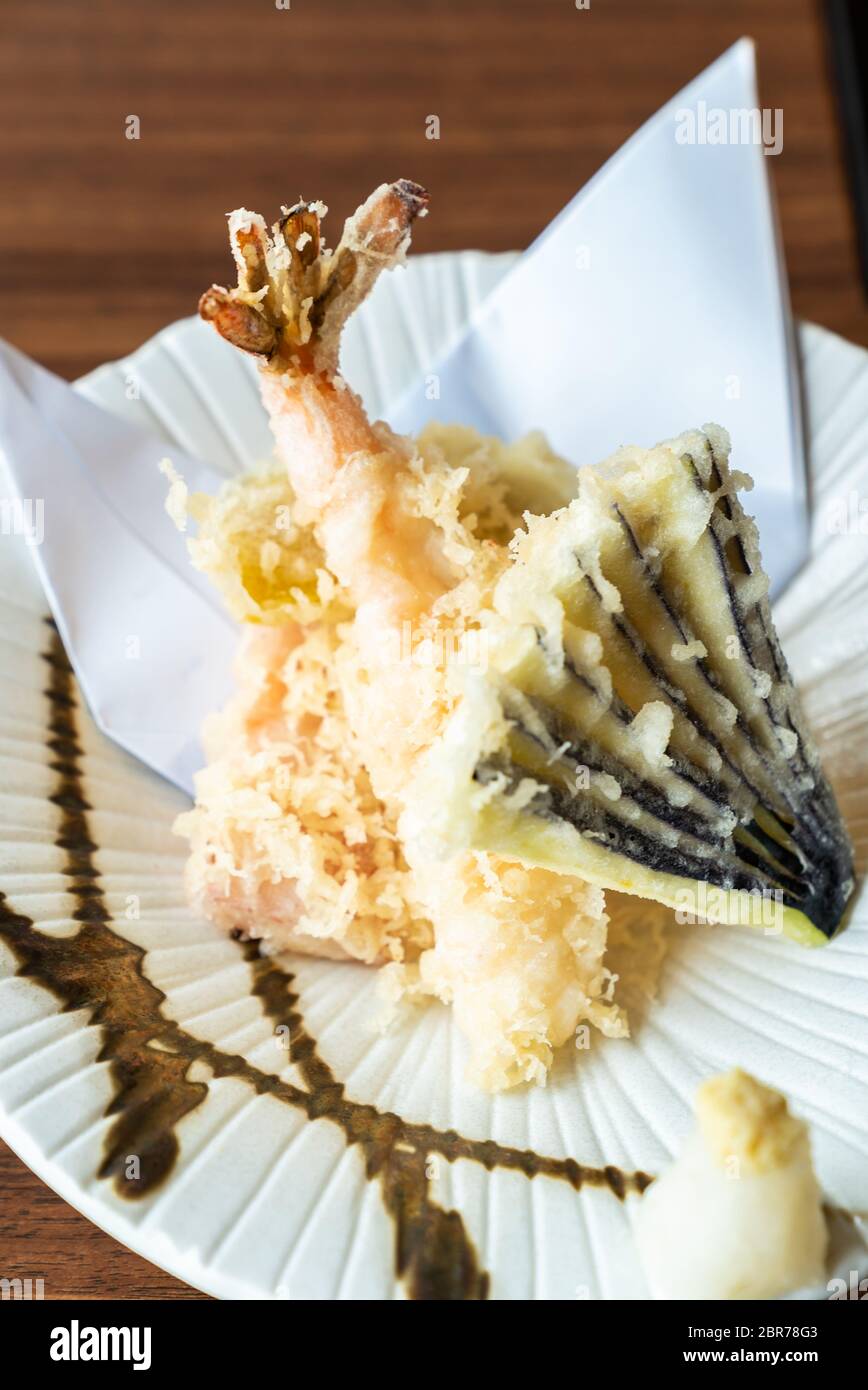 Tempura, deep fried shrimp, japanese cuisine food Stock Photo Alamy
