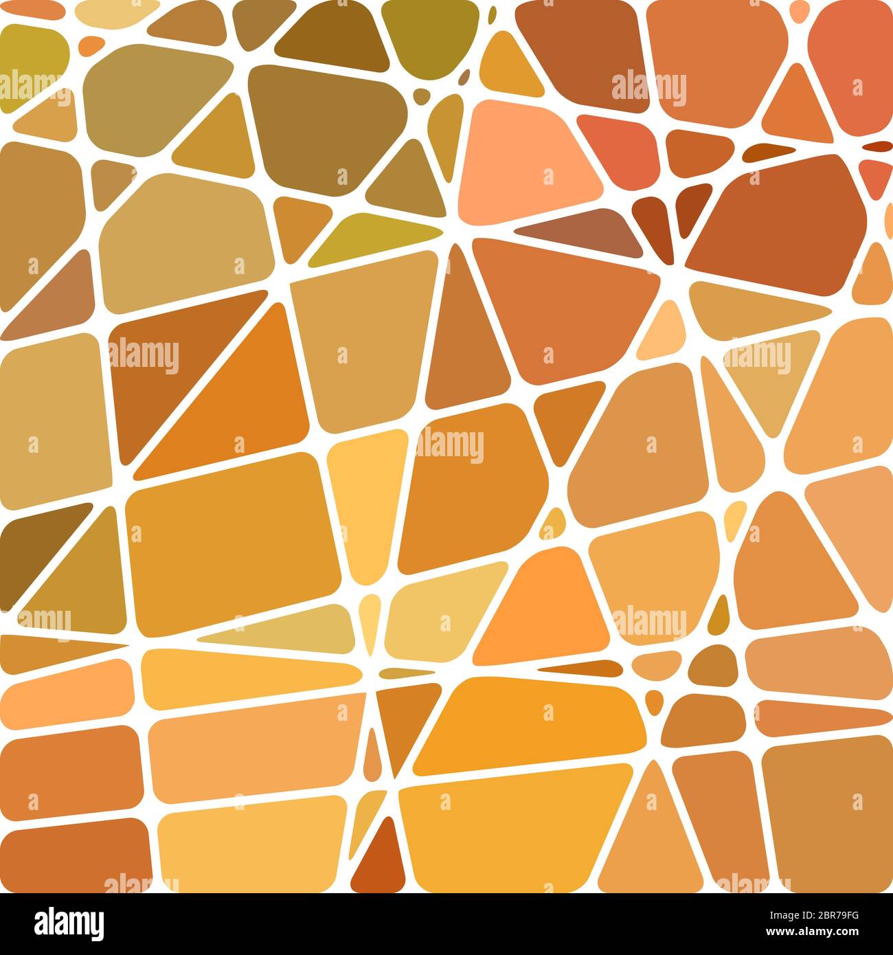 abstract stained-glass mosaic background - orange and brown Stock Photo ...