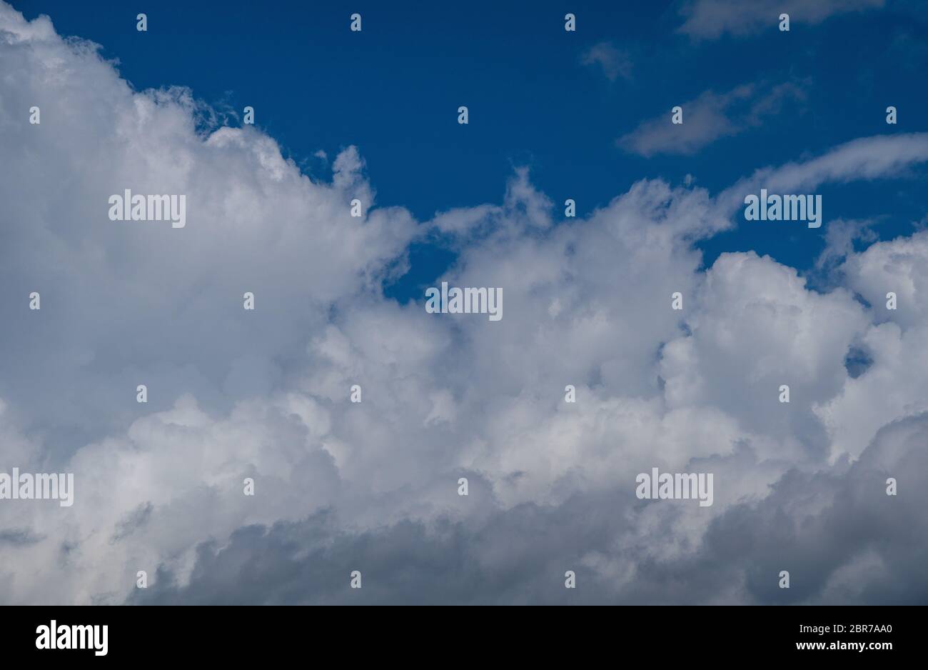 blue sky background with white clouds. panorama Stock Photo - Alamy