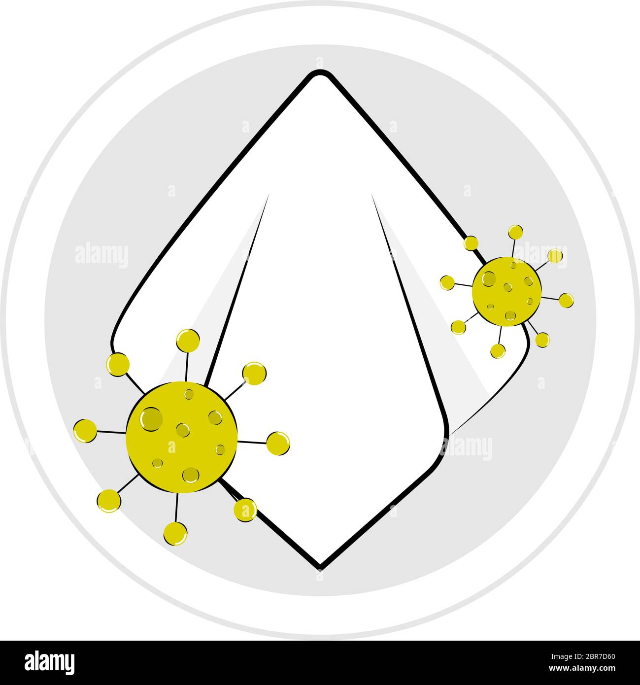 Virus handkerchief icon Stock Vector
