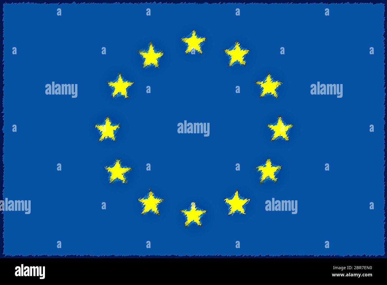 European Flag drawn Stock Photo