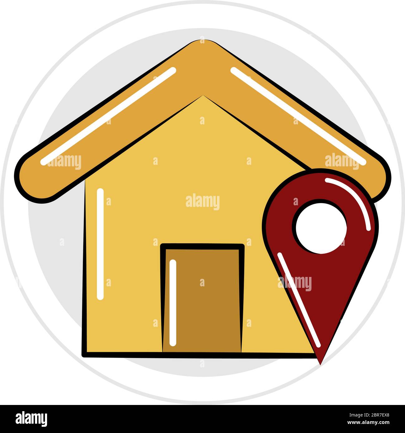 House and map pin Stock Vector Image & Art Alamy