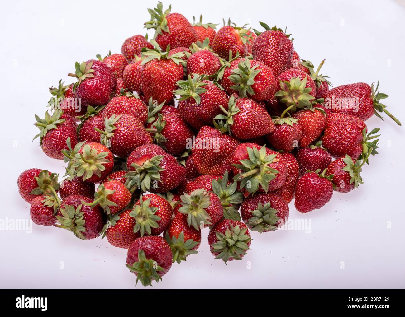 fresh ripe strawberries isolated on white background Stock Photo - Alamy