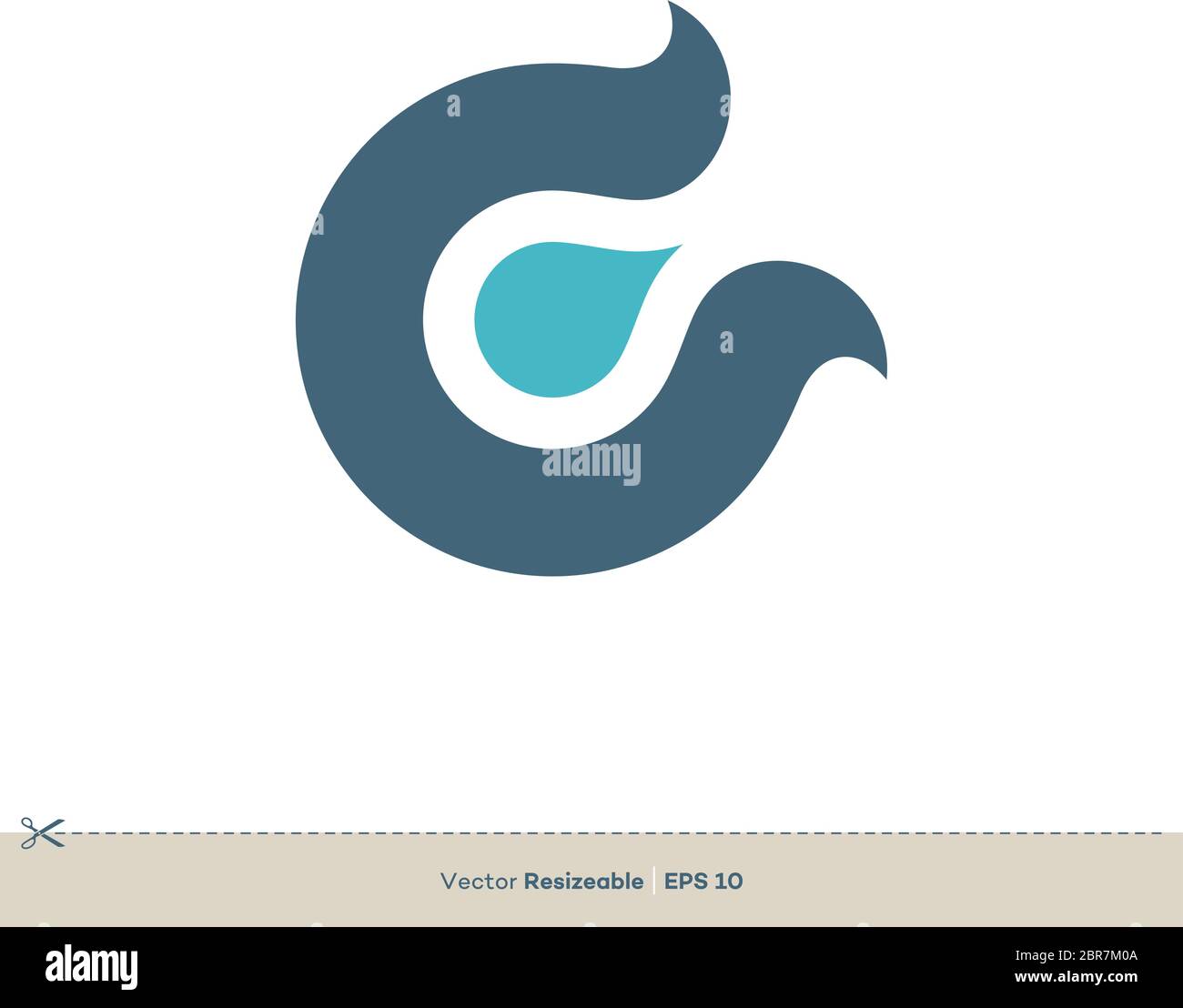 C Letter Vector Icon Logo Template Flat Design Stock Vector