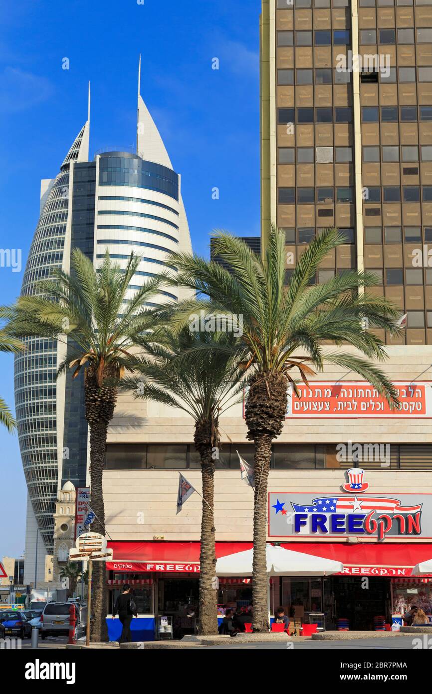 The Sail Tower, Port of Haifa, Israel Stock Photo Alamy