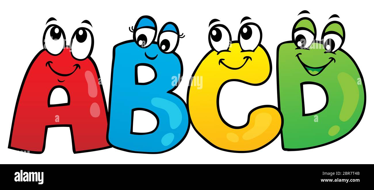 Cartoon ABCD letters theme 1 - picture illustration Stock Photo ...