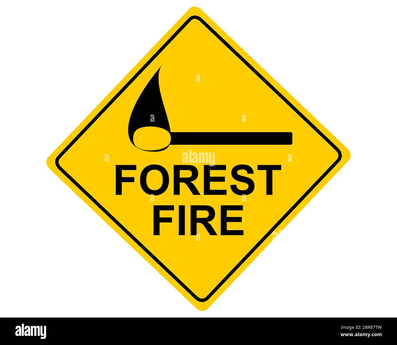Warnschild Forest Fire Stock Photo Alamy
