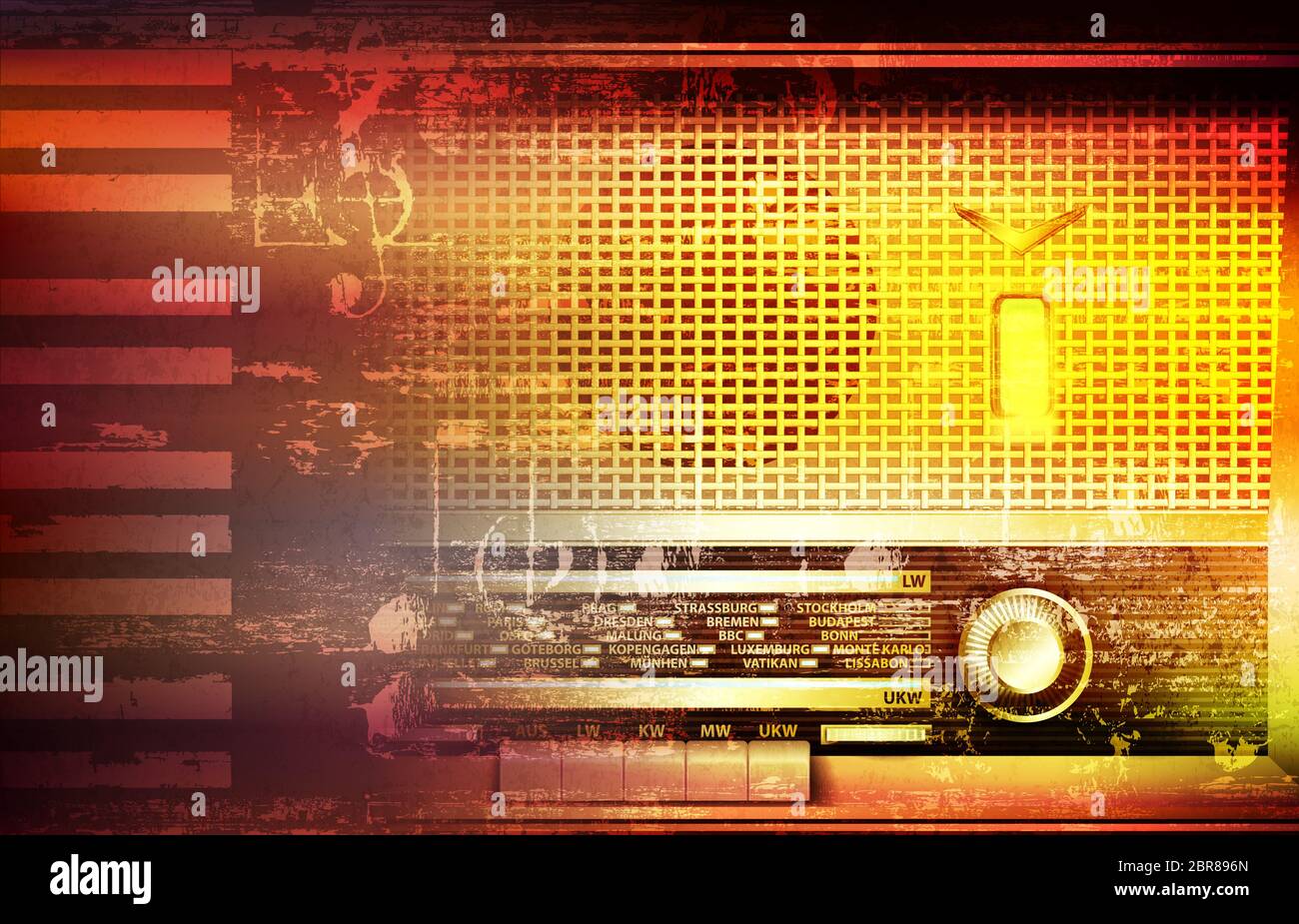 abstract brown grunge music background with retro radio Stock Photo - Alamy