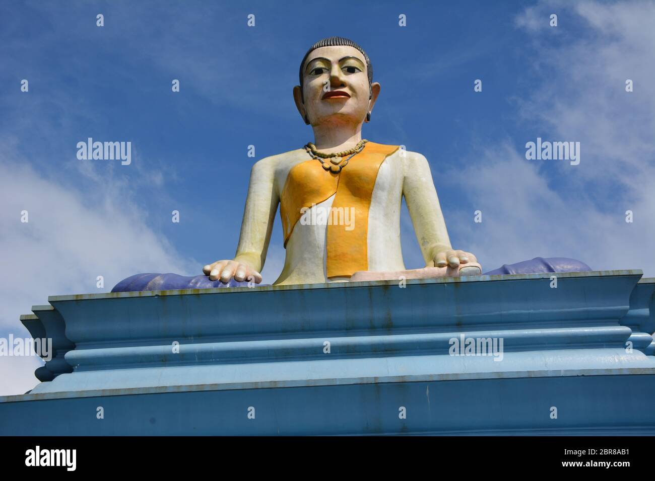 In Bokor National Park, a 29-metre tall monument to Yeay Mao or Lok Yeay Mao (Khmer: Grandma Mao), an ancient mythical heroine  in Cambodia. Stock Photo