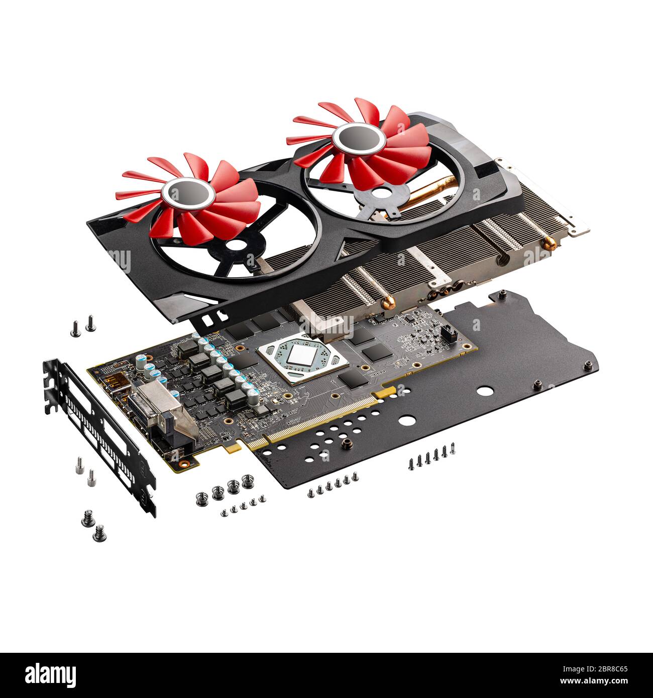 Computer graphics card closeup electronic Cut Out Stock Images