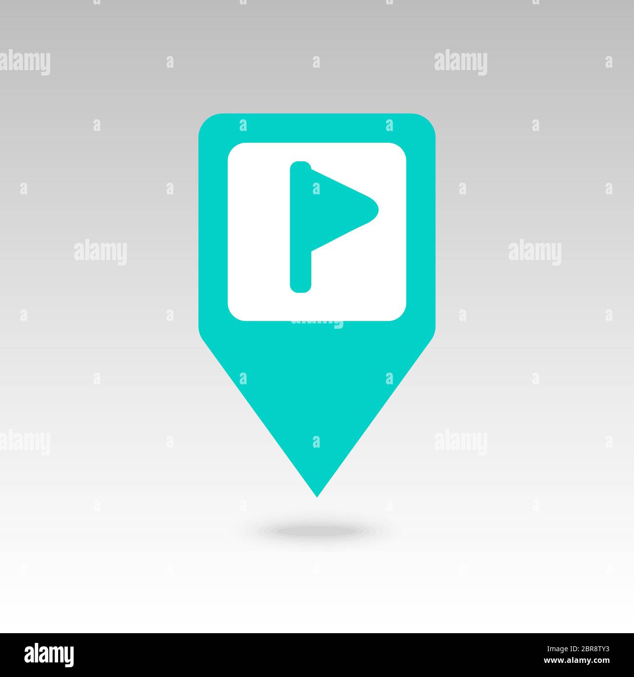 Flag pin map icon. Map pointer. Map markers. Destination vector icon ...
