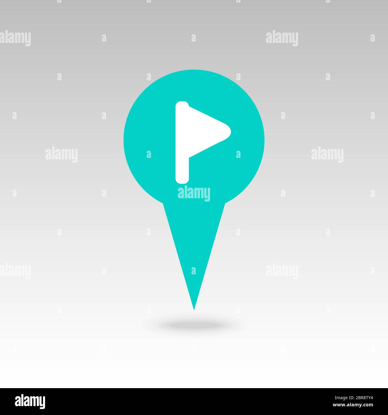 Flag pin map icon. Map pointer. Map markers. Destination vector icon ...