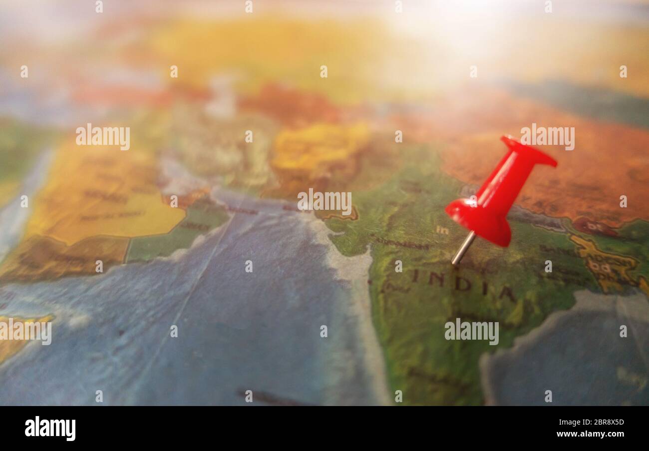 locations marked with red pin on world map Stock Photo Alamy