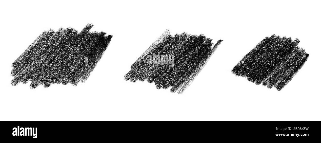 Three black scribble textures - Hand painted with black pencil Stock ...