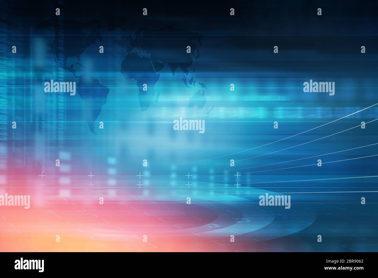 Hi-tech abstract technology background, suitable for technology news backdrop Stock Photo