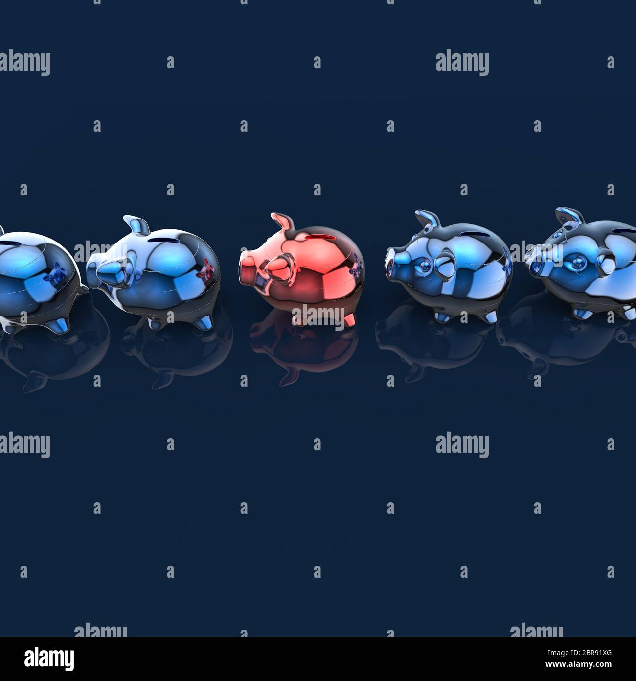 Piggy bank - 3D Illustration Stock Photo - Alamy