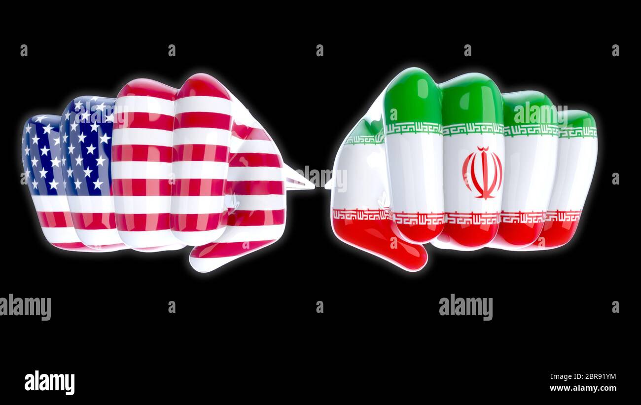 USA vs Iran - 3D Illustration Stock Photo - Alamy