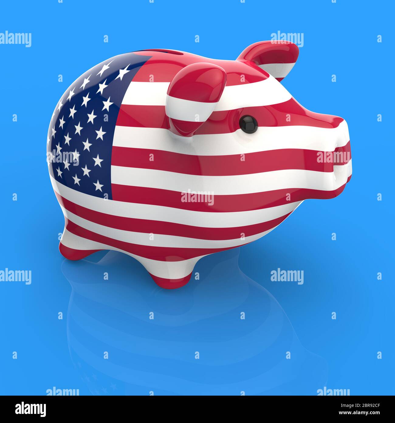 Piggy bank - 3D Illustration Stock Photo - Alamy
