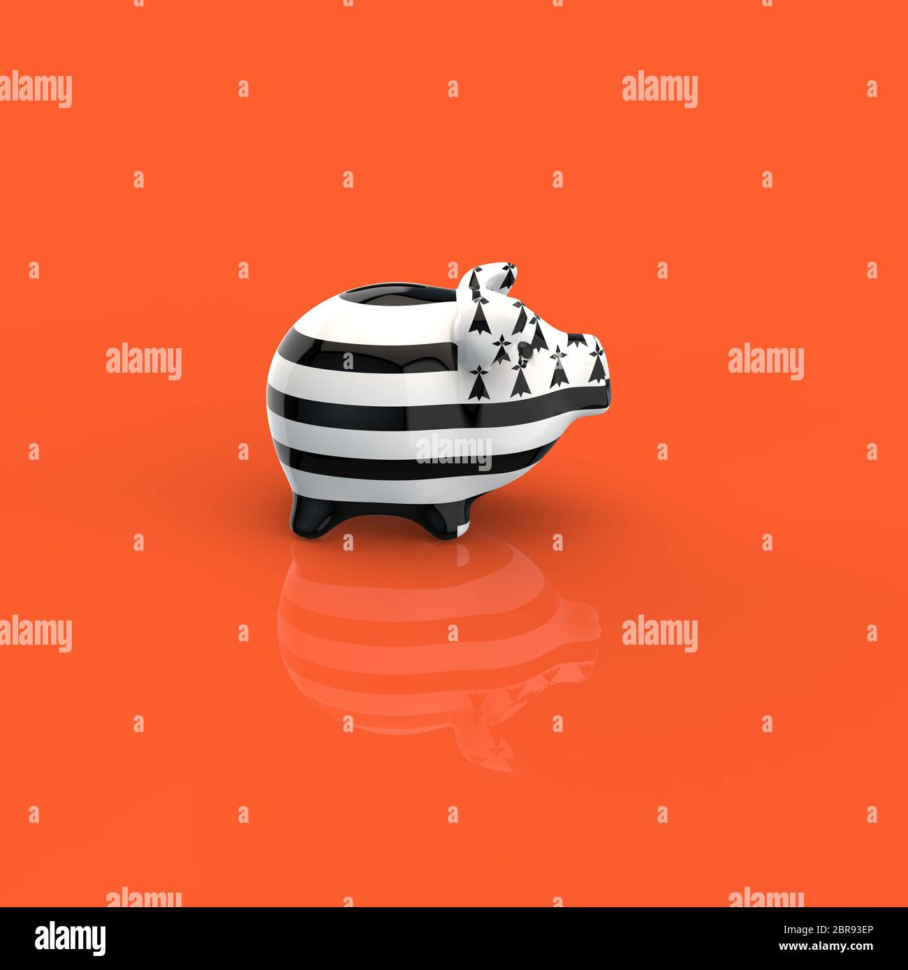 Piggy bank - 3D Illustration Stock Photo - Alamy