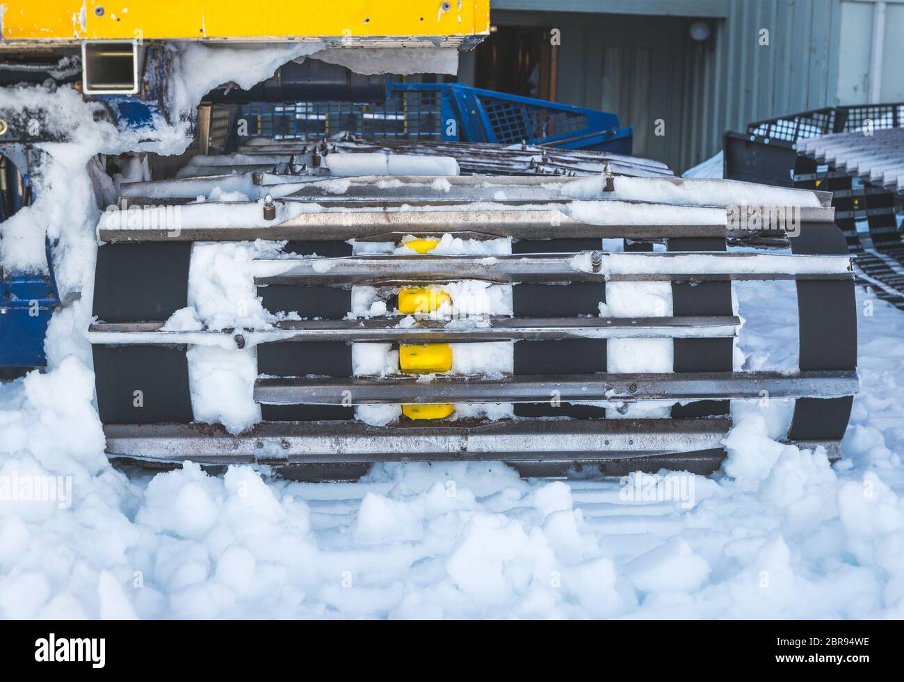 snow track vehicle Stock Photo
