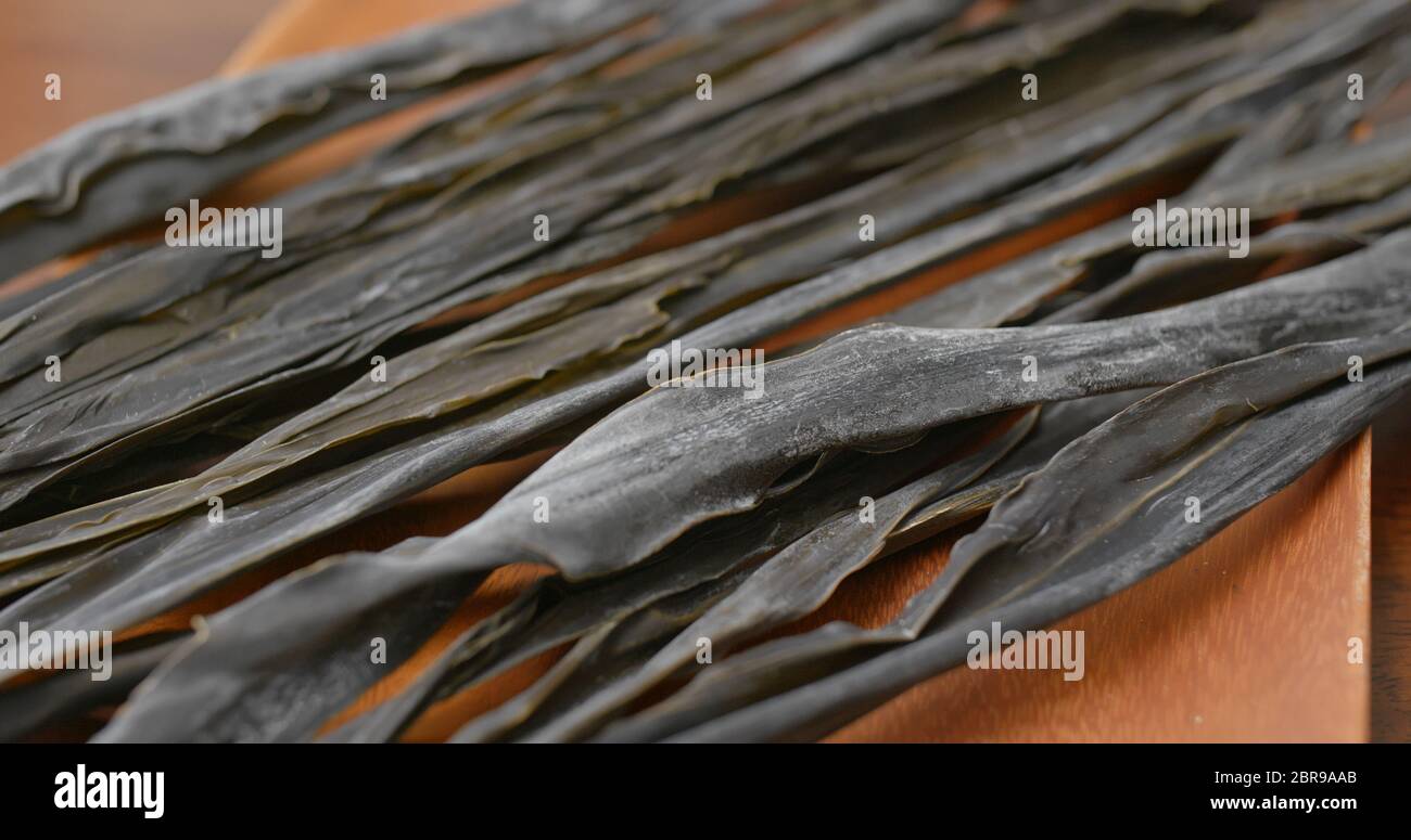 Dry Japanese konbu close up Stock Photo - Alamy