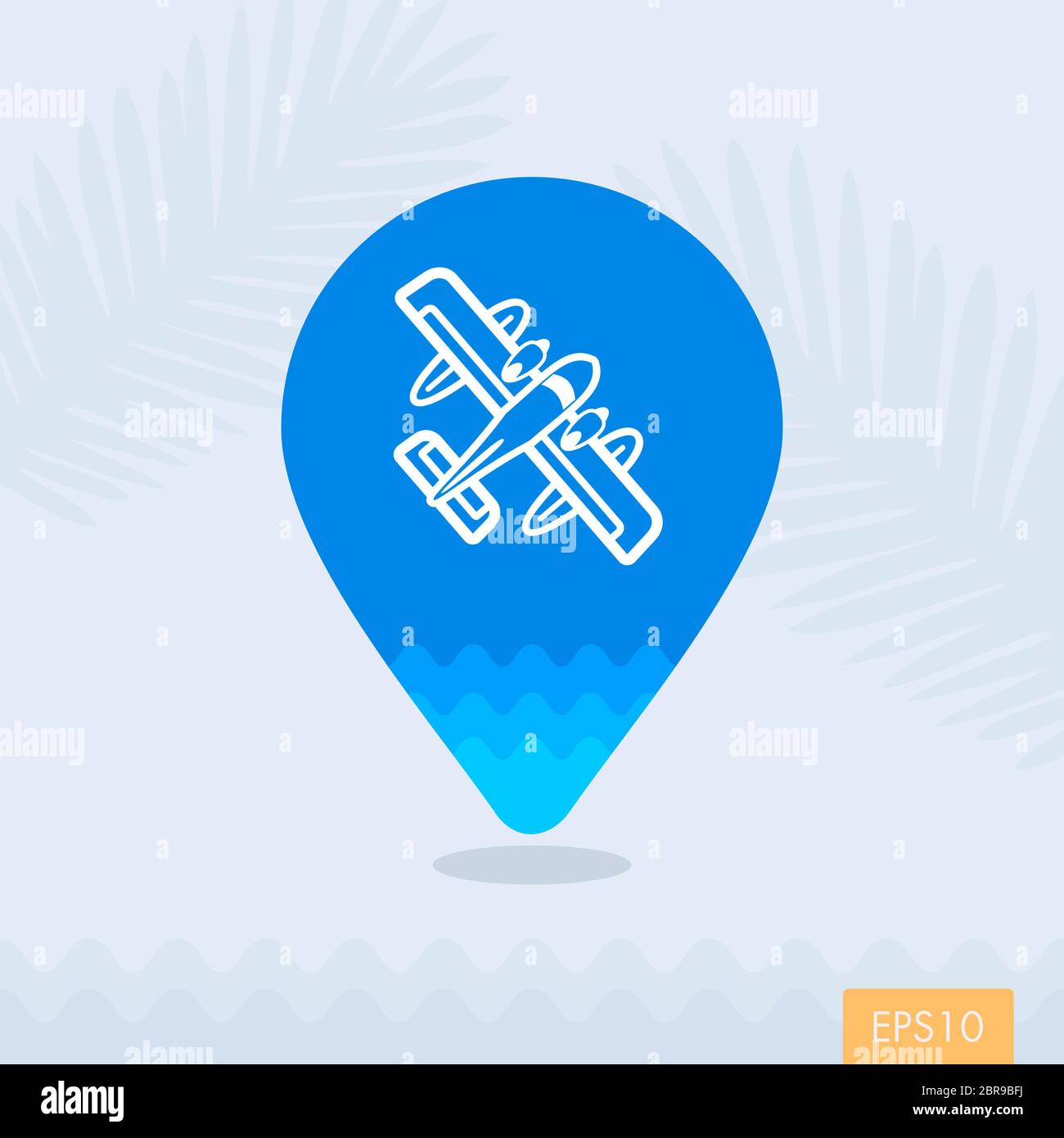 Hydroplane vector pin map icon. Travel Map pointer. Summer Map markers ...