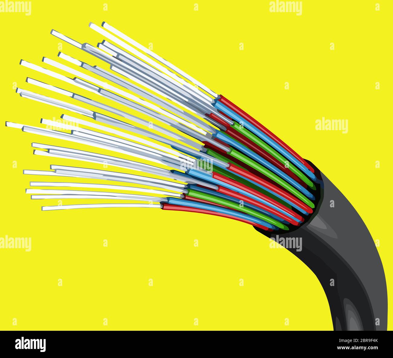 light optical fiber network cable tech communication speed illustration