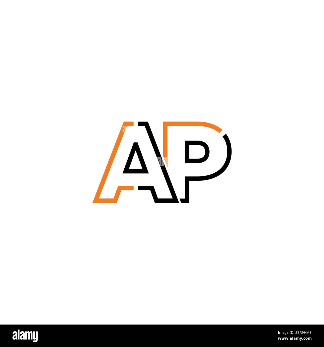 Letter AP Logo Icon Design Template Elements Stock Vector Image Art Alamy