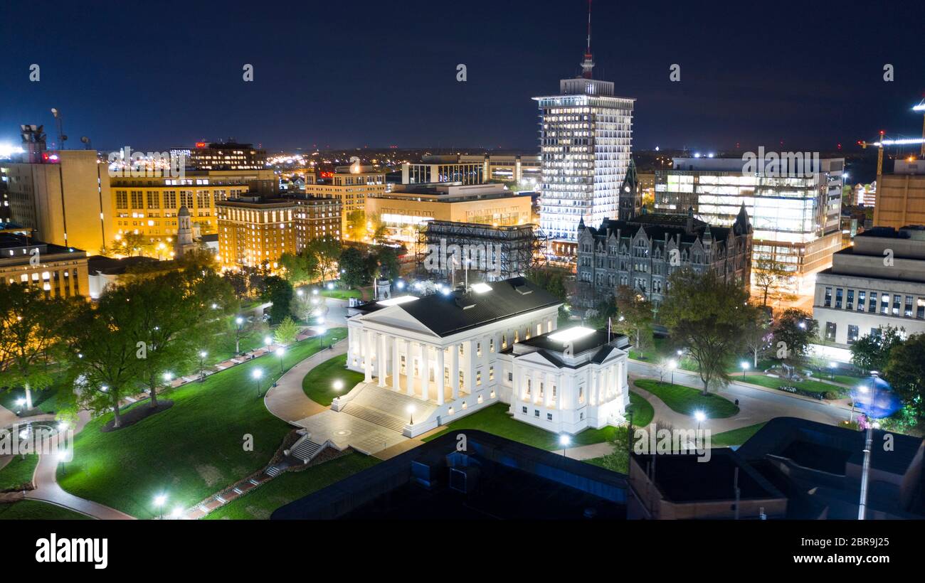 It's old colonial style at the state capital building in downtown