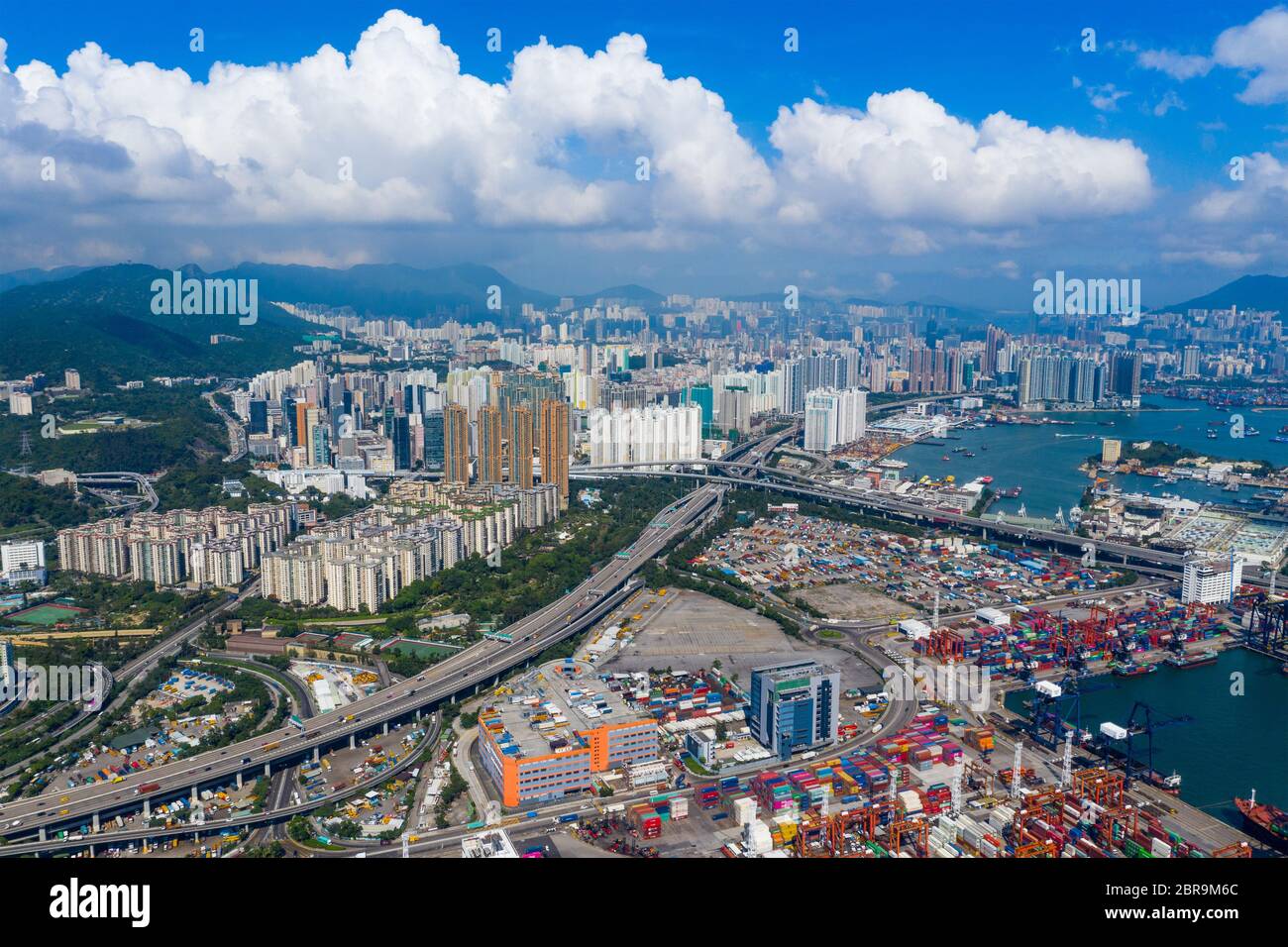 Kwai Chung, Hong Kong 15 May 2019 Kwai Chung Cargo Terminal in Hong