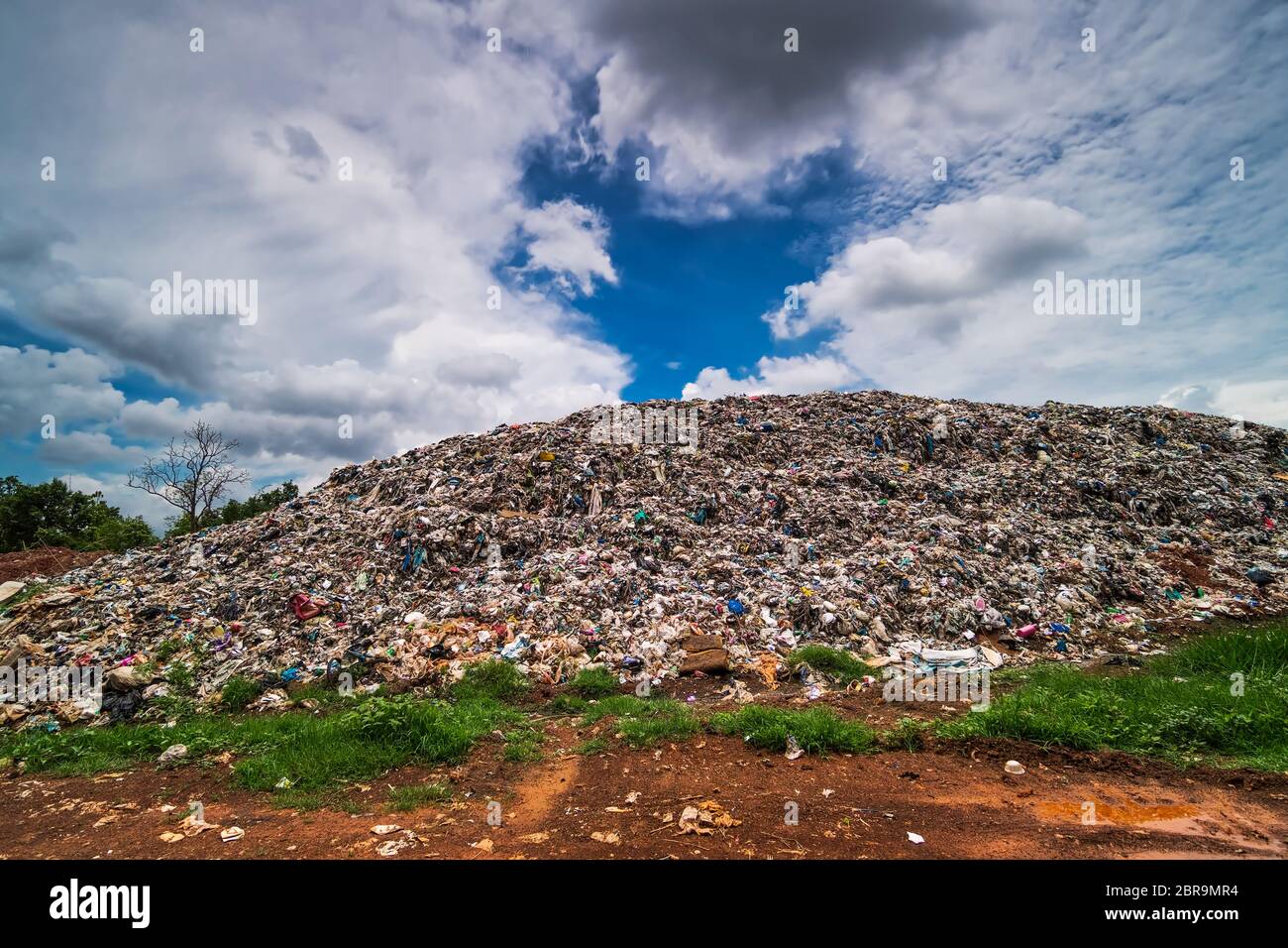Garbage Dump Hill, landscape with landfill and clouds Stock Photo Alamy