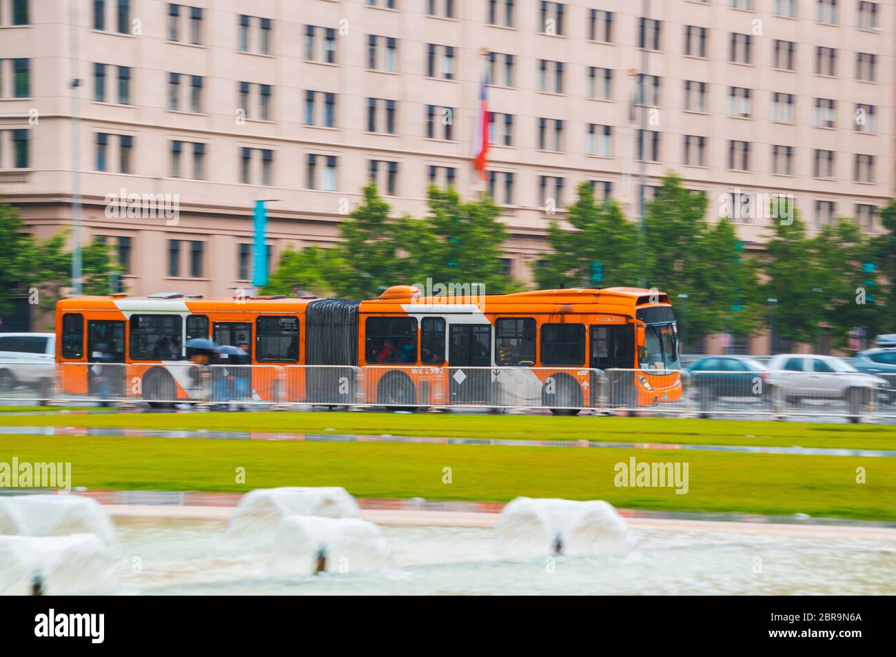 Santiago, Chile October 2016 A Transantiago bus in Santiago Stock
