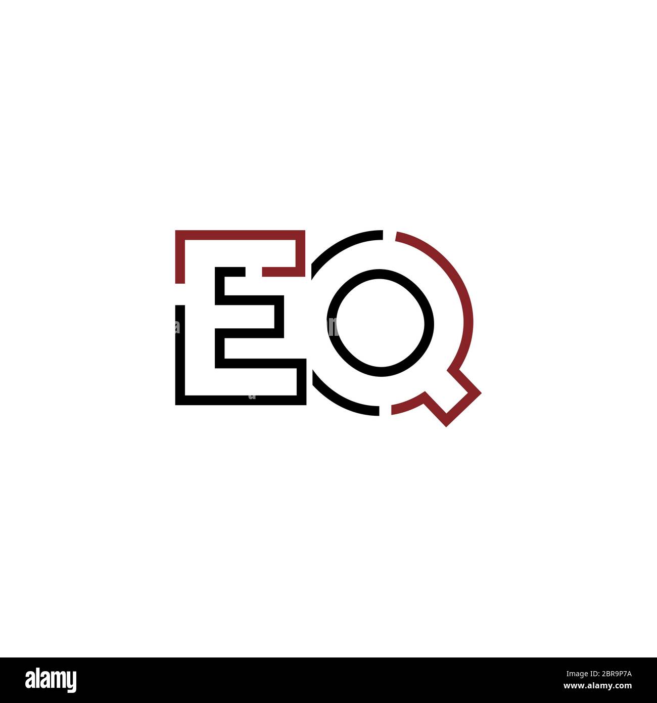 Letter EQ logo icon design template elements Stock Vector Image & Art