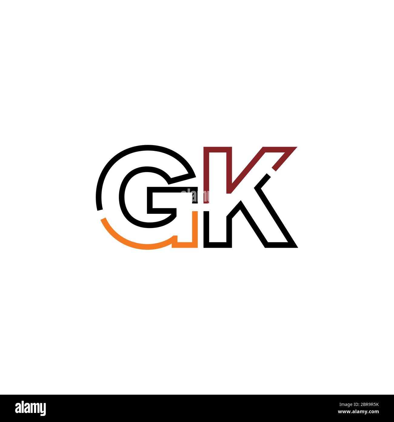 Letter Gk Logo Icon Design Template Elements Stock Vector Image Art Alamy