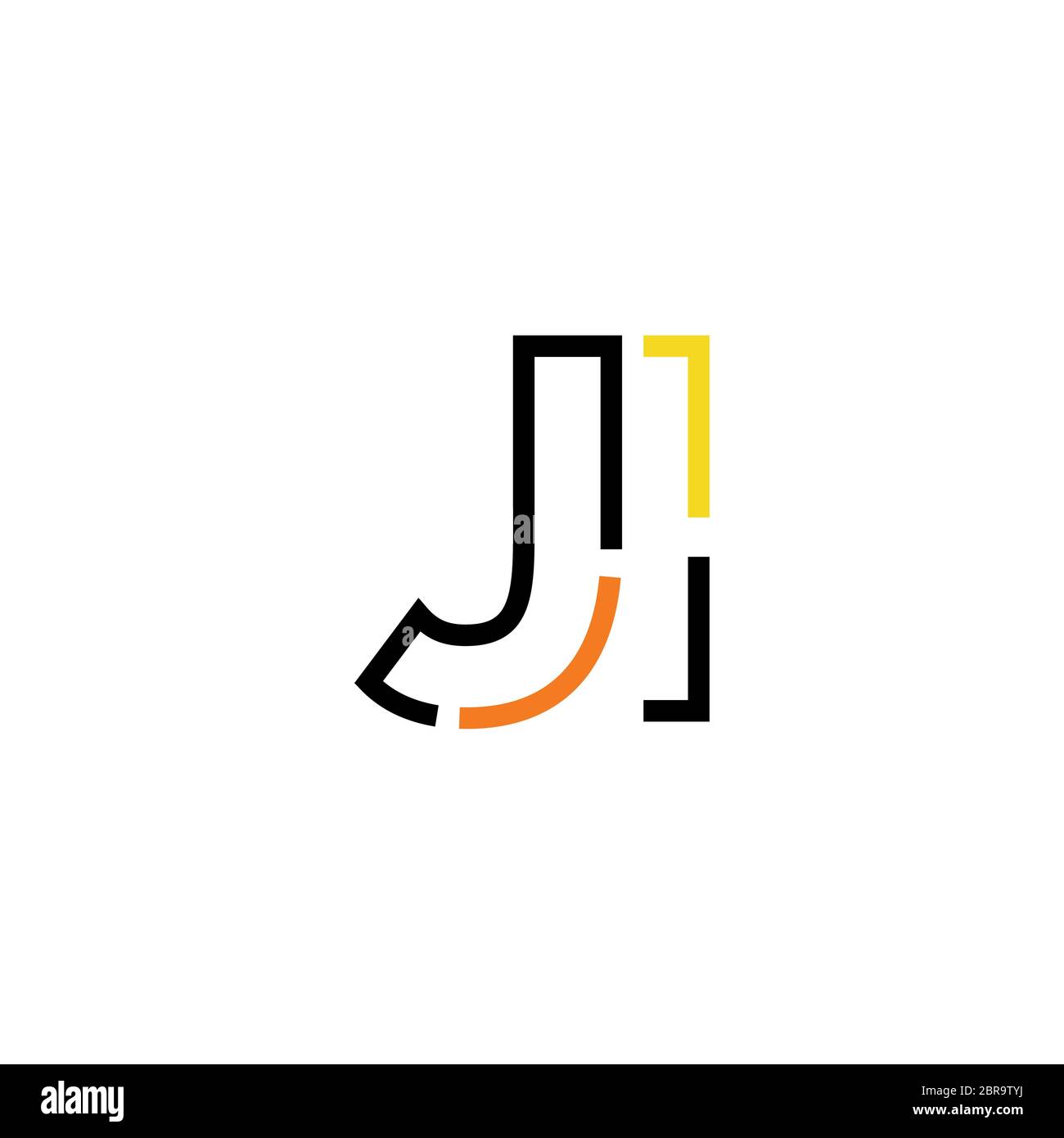 Letter JI logo icon design template elements Stock Vector Image & Art ...