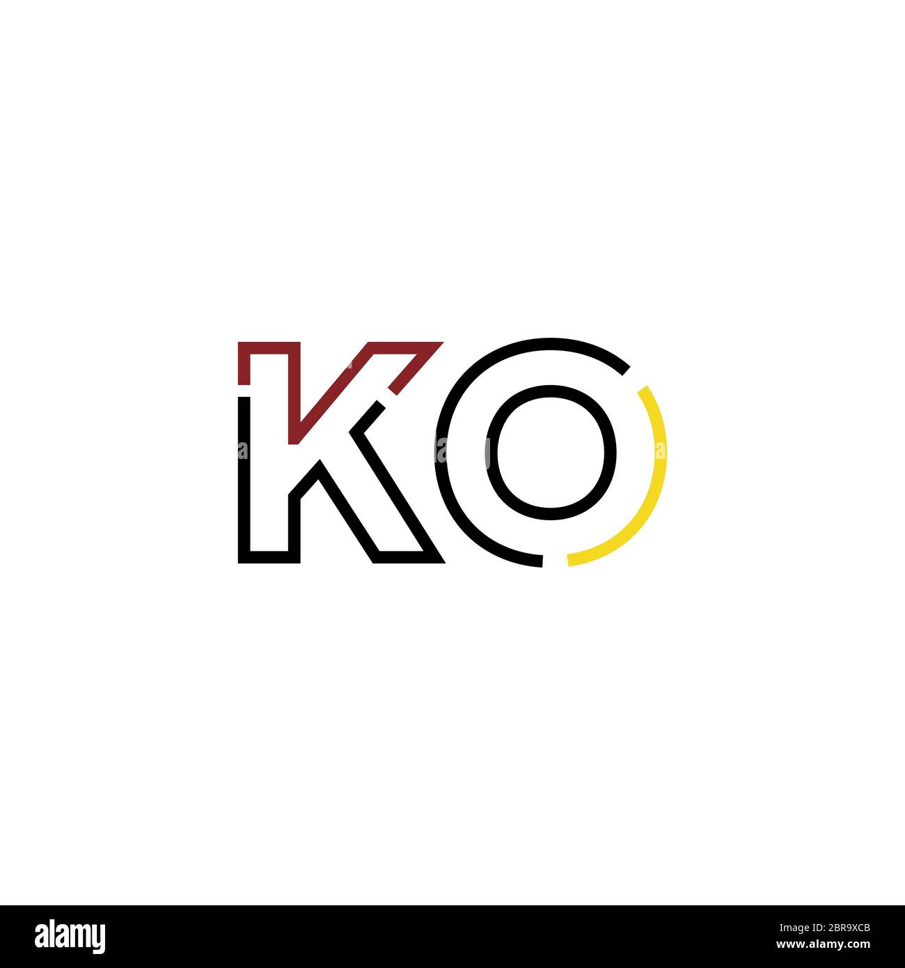 Letter KO logo icon design template elements Stock Vector Image ...