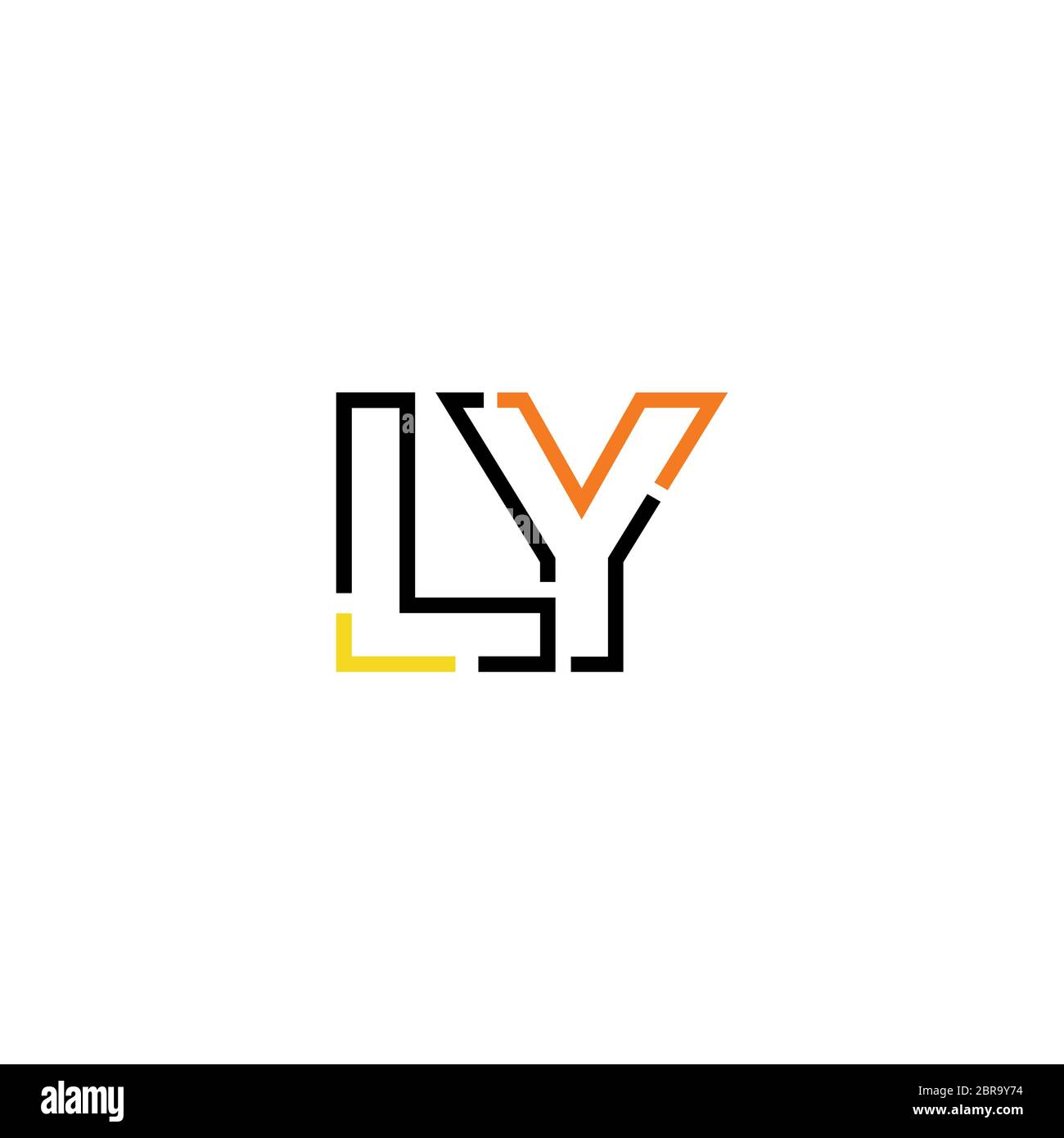 Ly Letter Logo Design Template Vector Stock Vector (Royalty Free