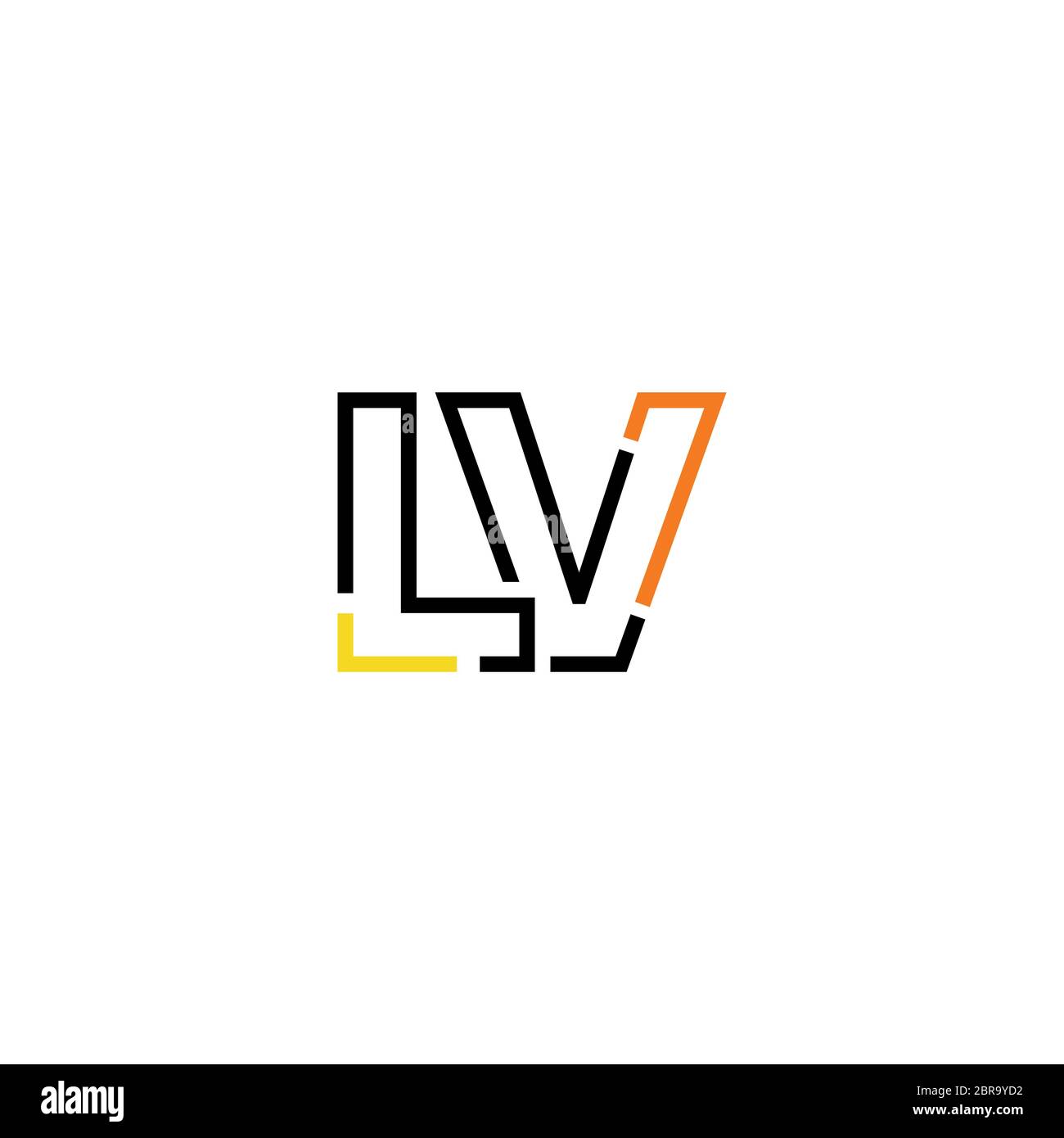 abstract-LV Logo design - perfect logo for: name by initial<br