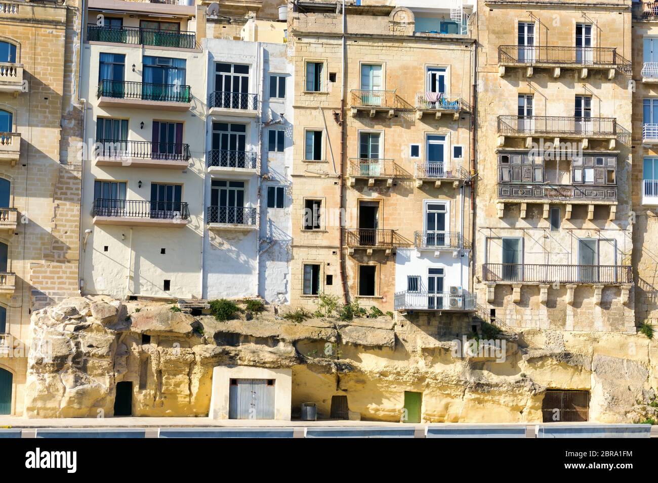 View of the old buildings in Valletta, Malta Stock Photo