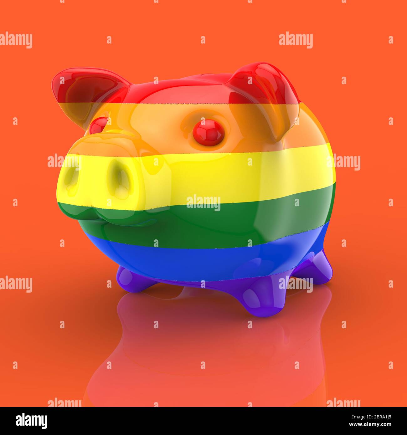 Piggy bank - 3D Illustration Stock Photo - Alamy