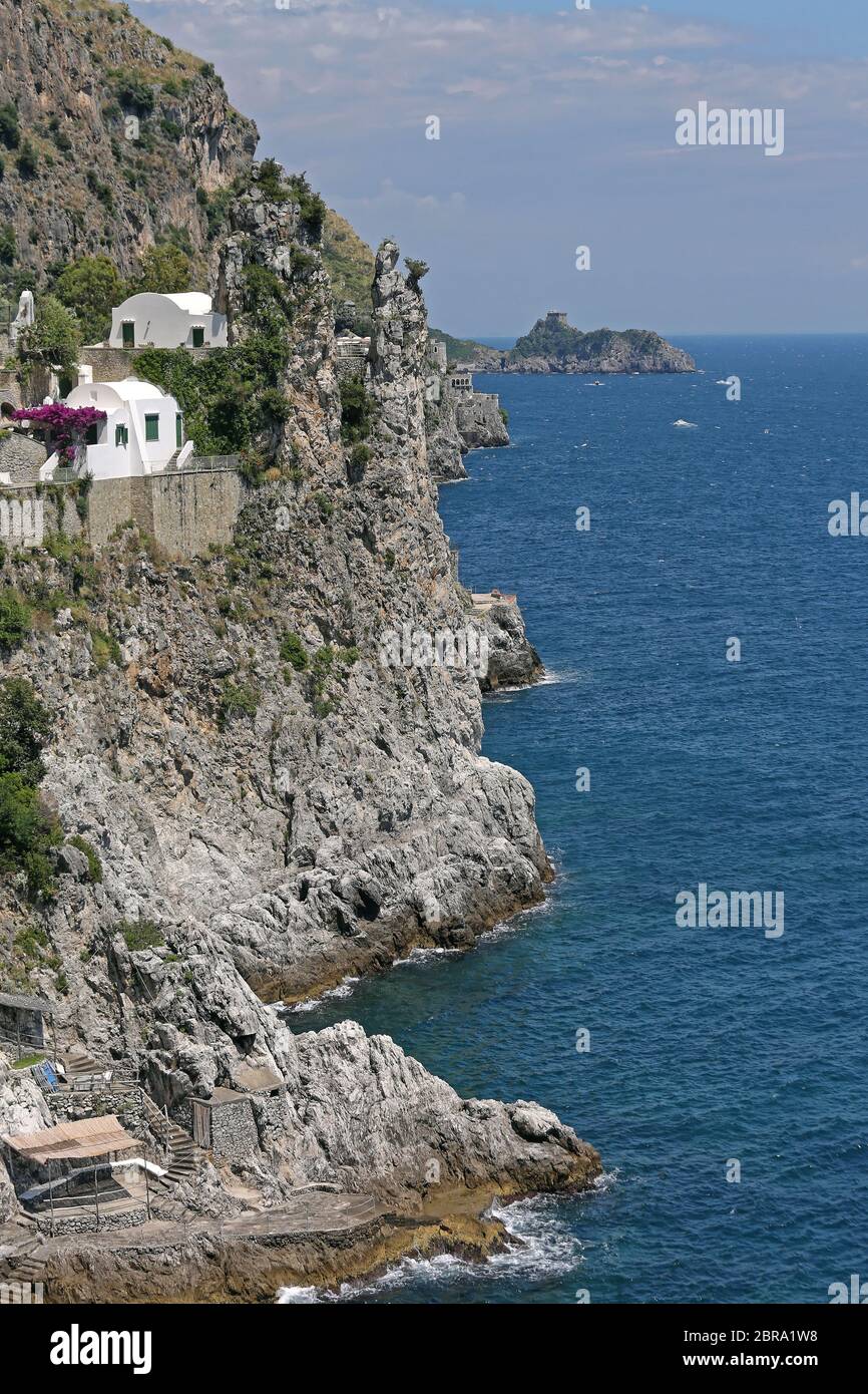 Amalfi Coast Seaside in Campania Italy Landscape Stock Photo - Alamy