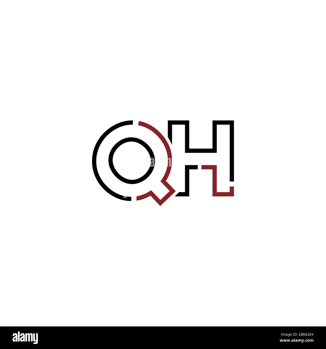 Letter QH logo icon design template elements Stock Vector Image ...