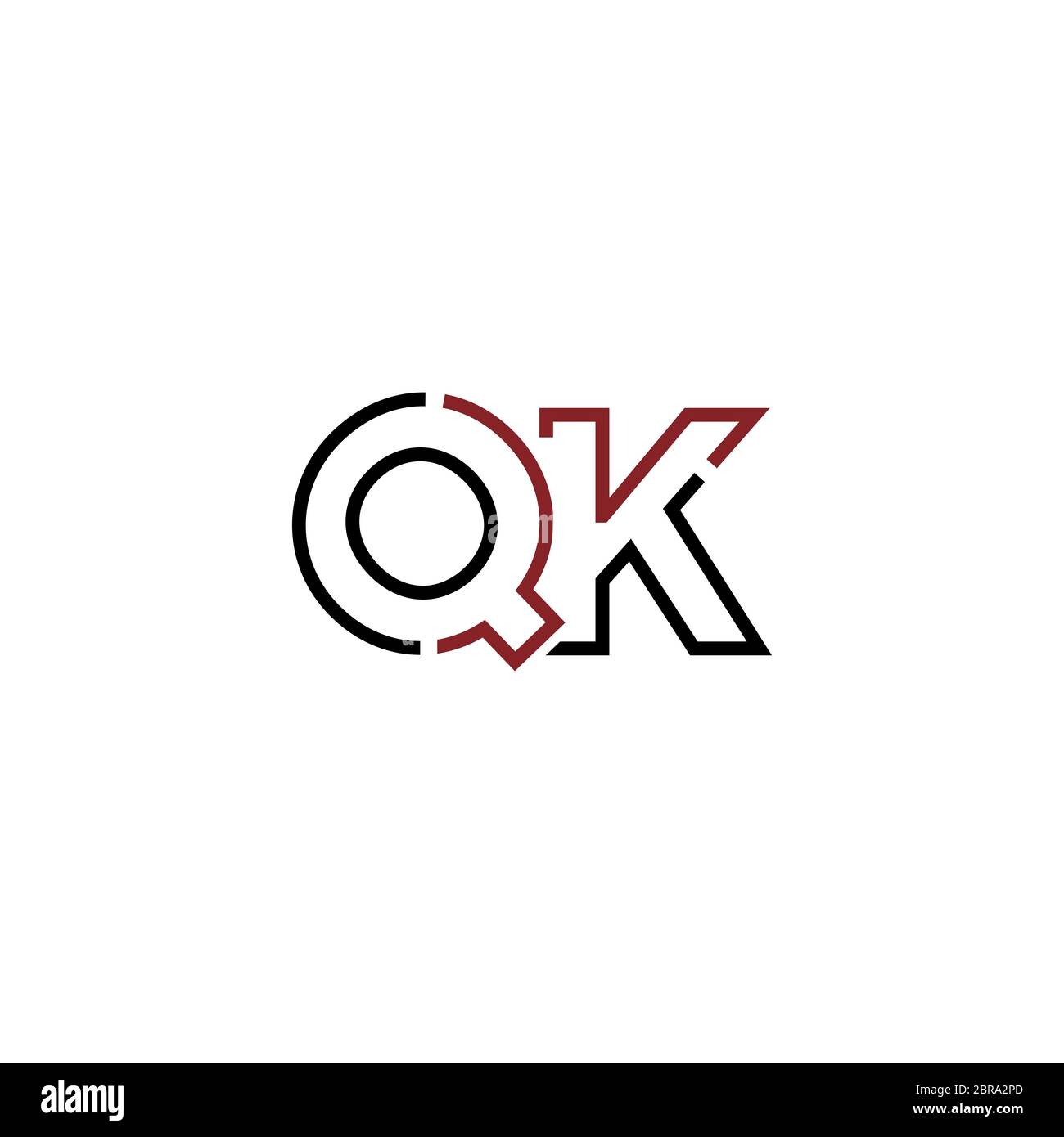 Letter QK logo icon design template elements Stock Vector Image ...