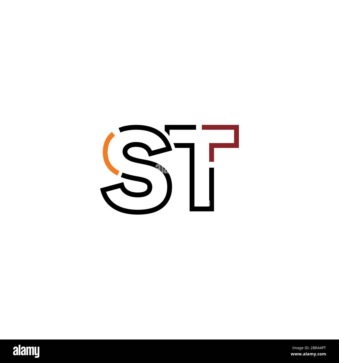 Letter st logo icon design template elements stock vector image art